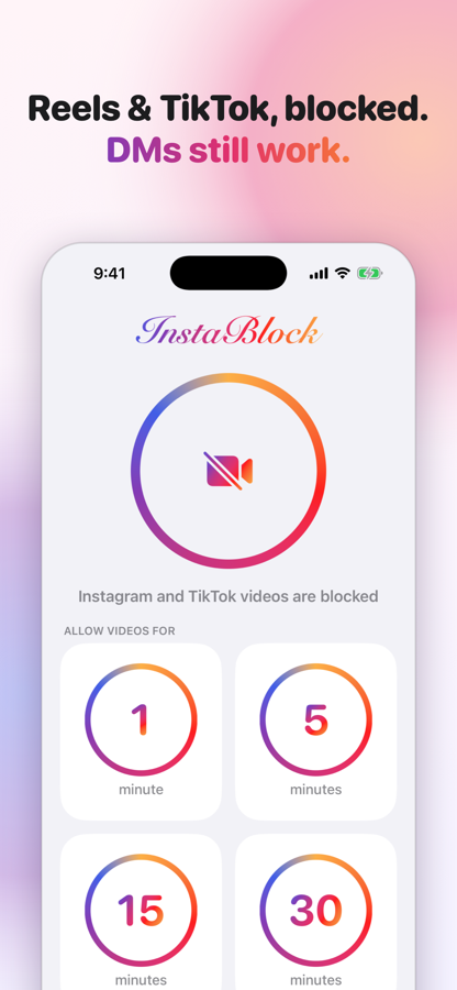 Reels and TikTok blocked, DMs still work