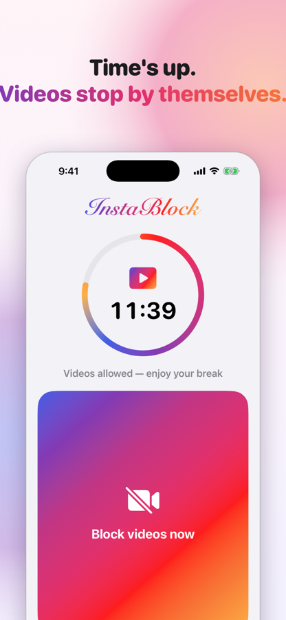 Countdown until videos are blocked again