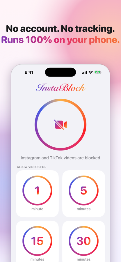 No account, no tracking, runs on your phone